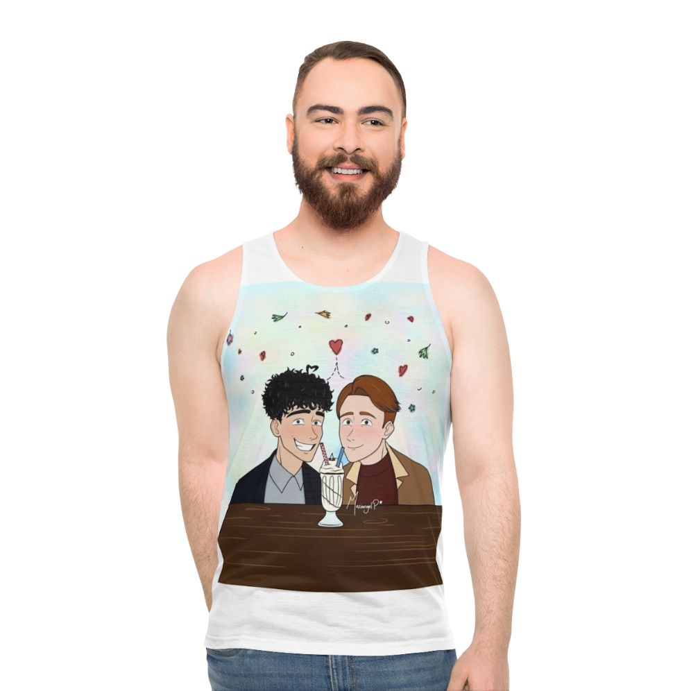 Heartstopper fanart unisex tank top