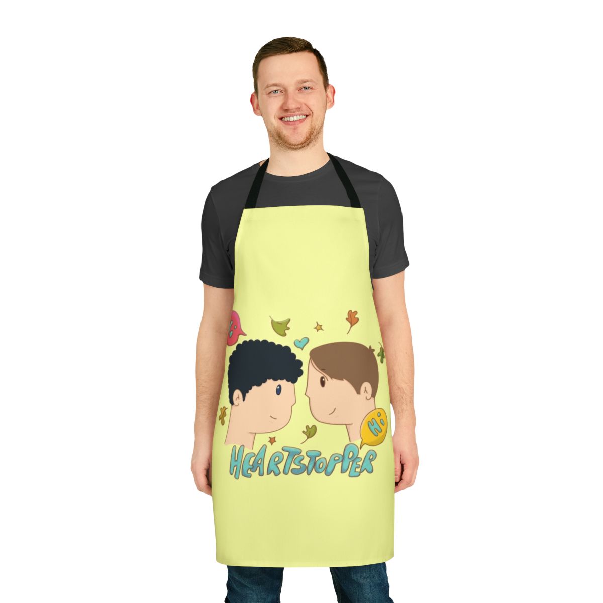 Heartstopper-Inspired Apron featuring Nick Nelson and Charlie Spring