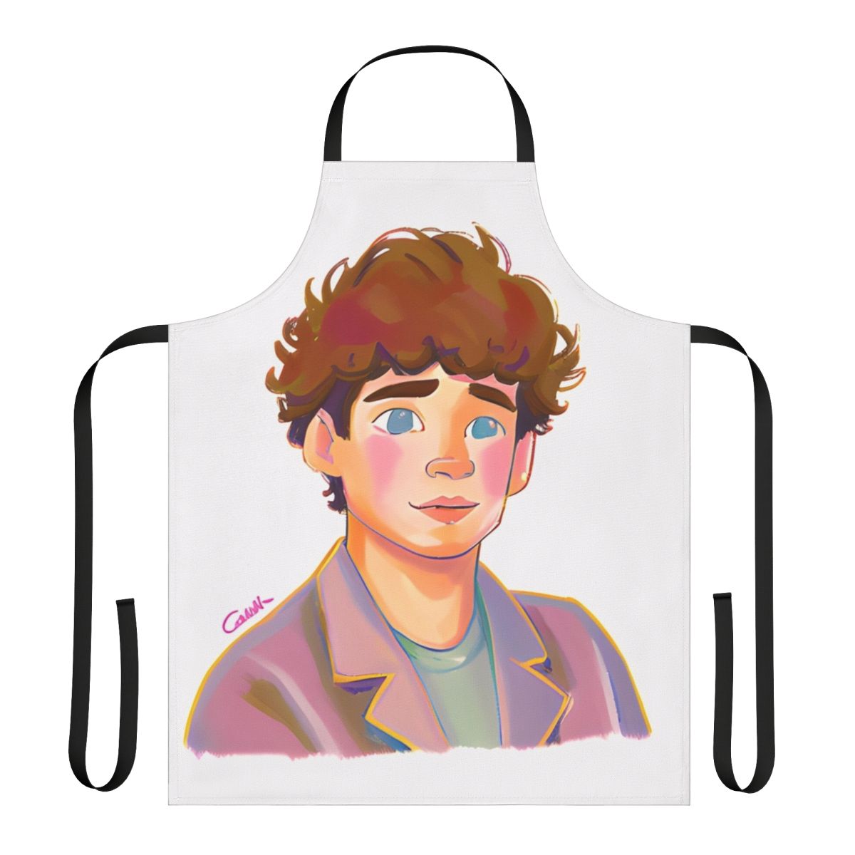 Heartstopper inspired apron featuring a Charlie Spring fan art design