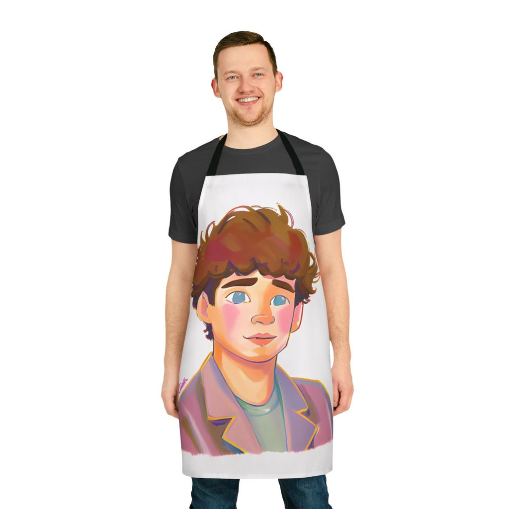 Heartstopper inspired apron featuring a Charlie Spring fan art design