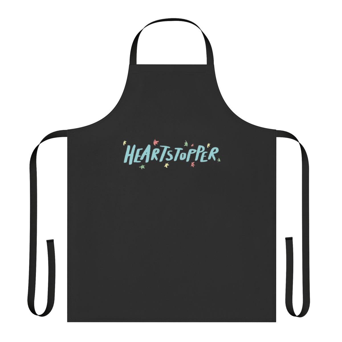 "Heartstopper inspired apron with characters Nick Nelson and Charlie Spring"