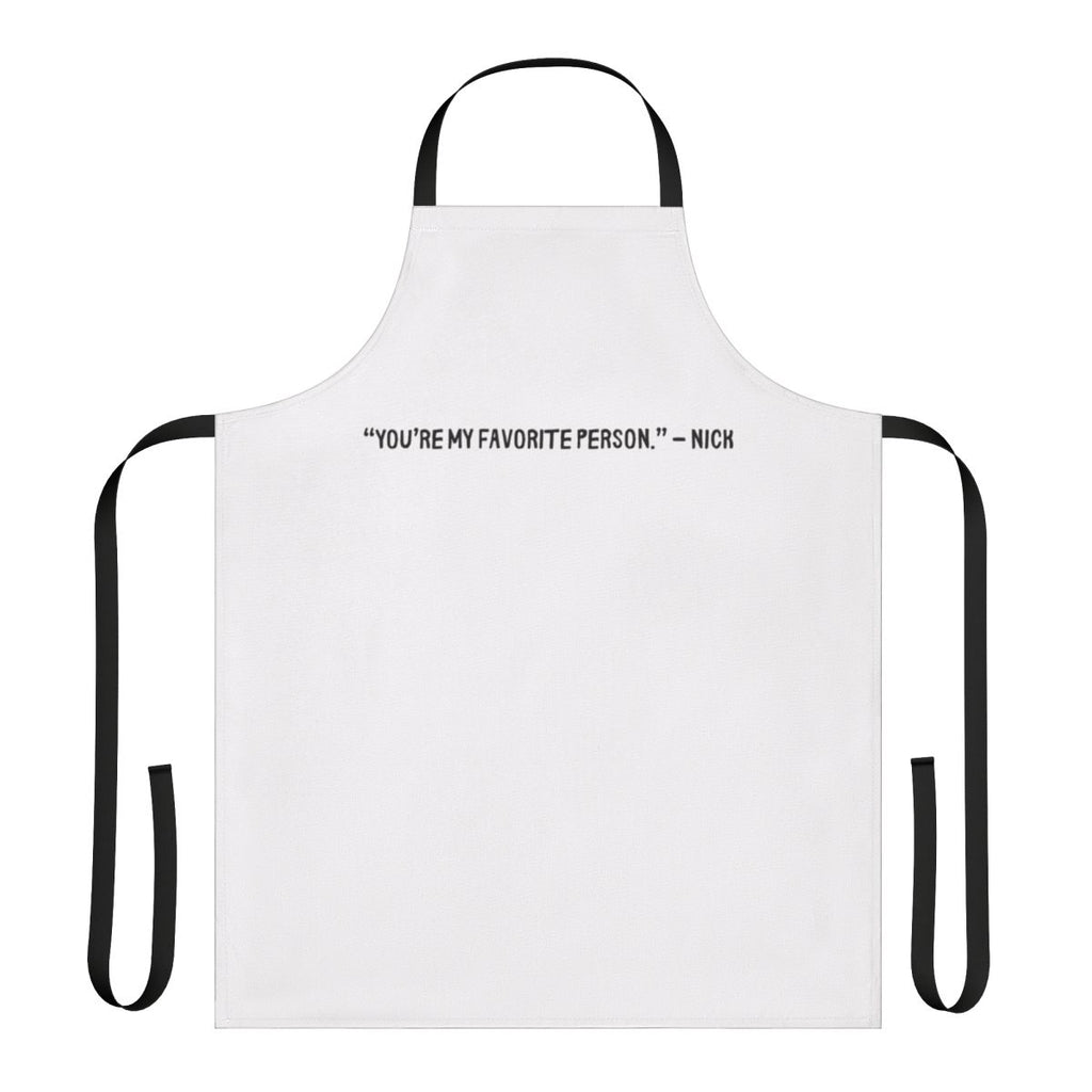 Heartstopper inspired apron featuring a minimalist design with character silhouettes