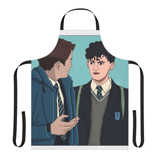 Heartstopper Inspired Apron with Nick and Charlie Artwork