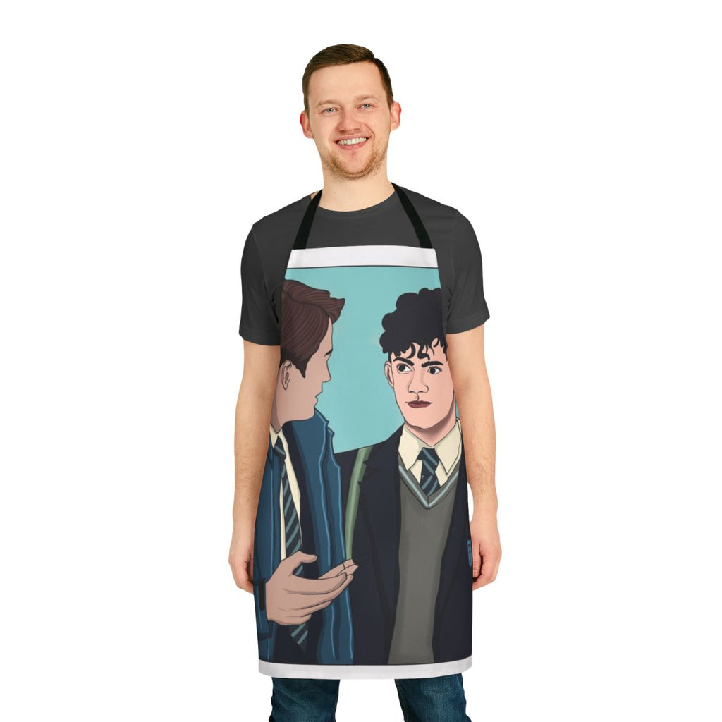 Heartstopper Inspired Apron with Nick and Charlie Artwork