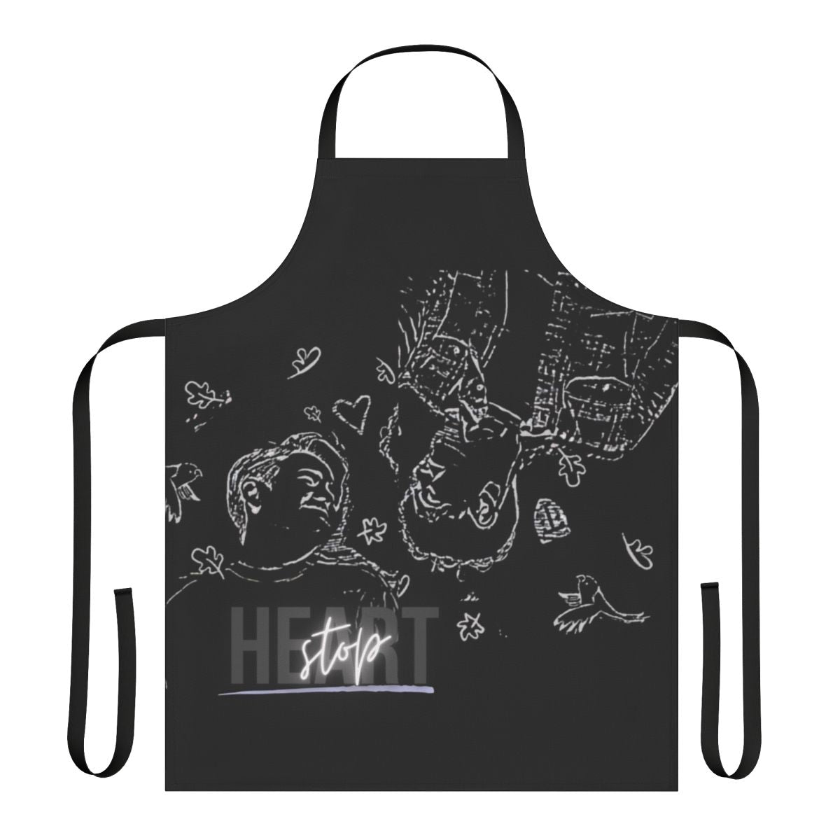 Heartstopper inspired apron with LGBT pride colors and floral spring design