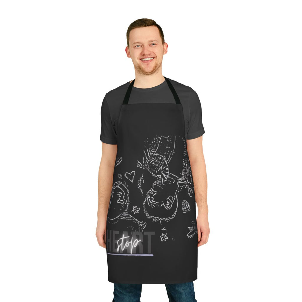 Heartstopper inspired apron with LGBT pride colors and floral spring design