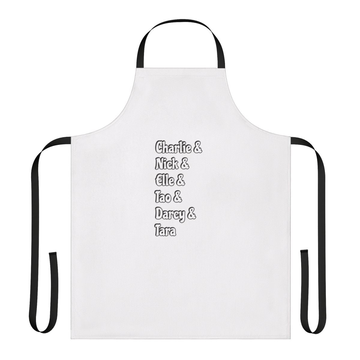 Heartstopper-inspired apron featuring the main characters from the Netflix series