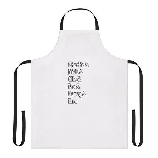 Heartstopper-inspired apron featuring the main characters from the Netflix series