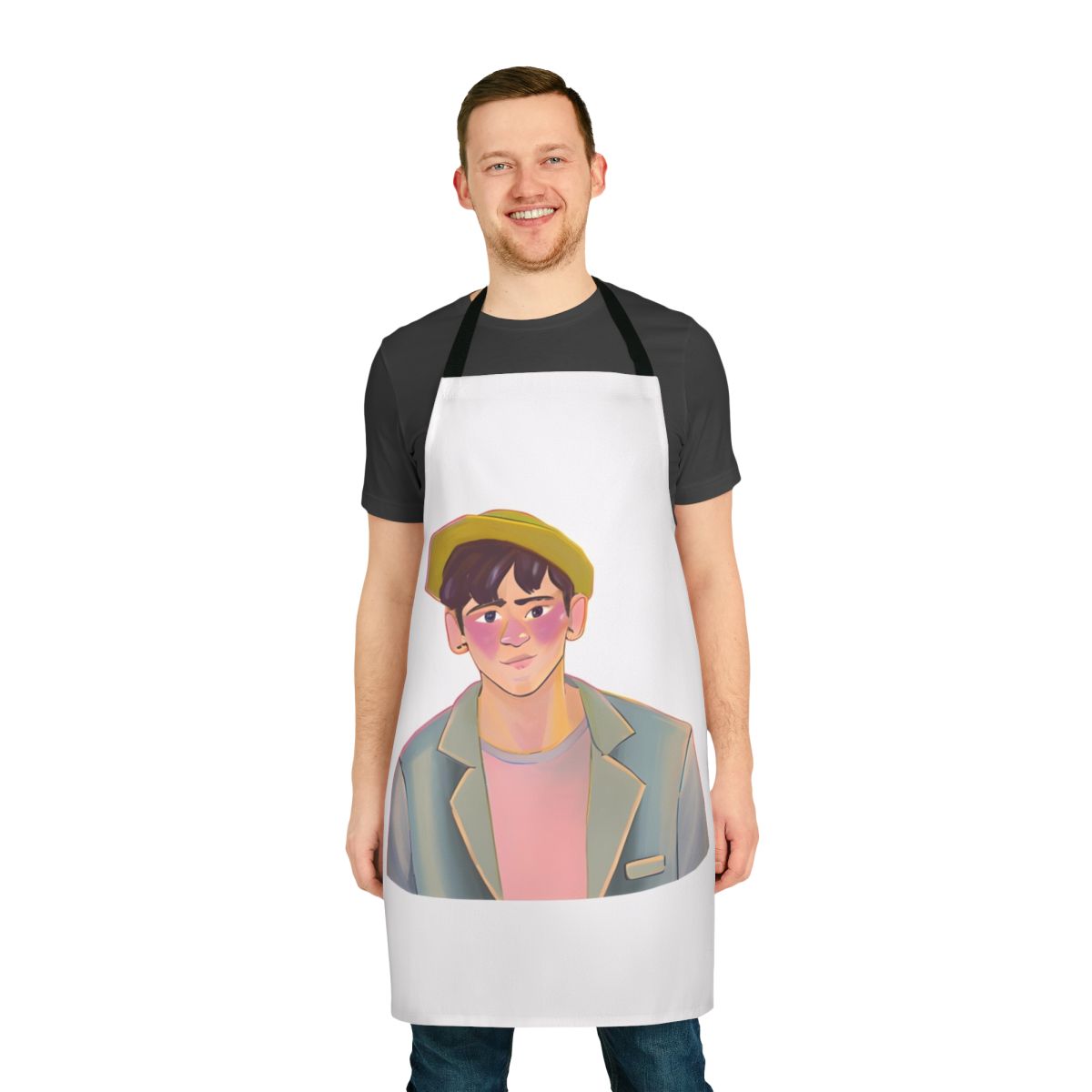 Heartstopper-inspired apron featuring Charlie Spring, a beloved character from the Netflix series