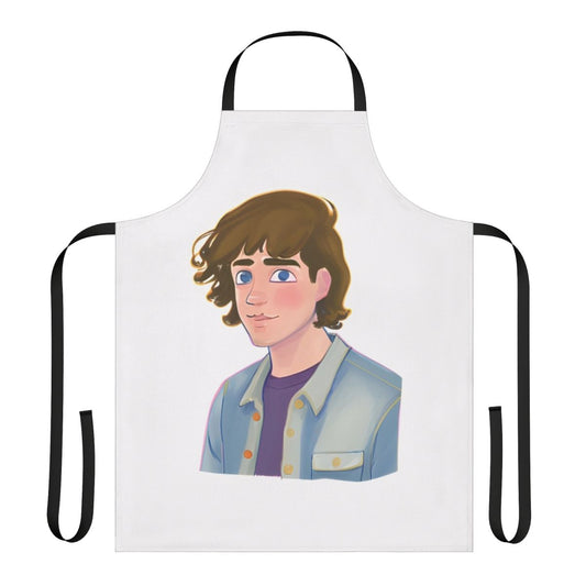 Heartstopper-inspired apron featuring Charlie Spring, the main character from the Netflix series