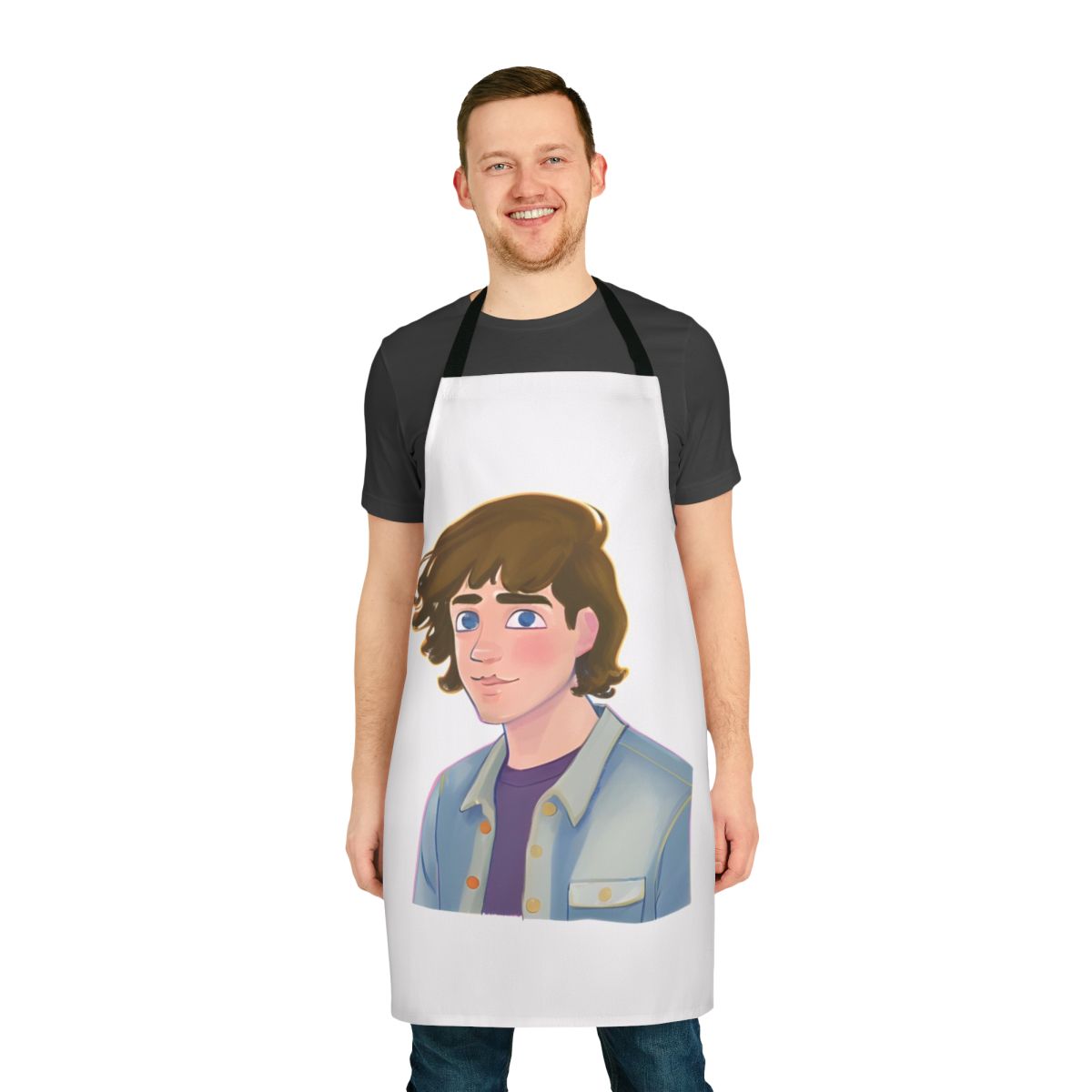 Heartstopper-inspired apron featuring Charlie Spring, the main character from the Netflix series
