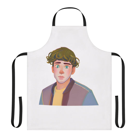 Heartstopper-inspired apron featuring Charlie Spring, the main character from the Netflix series