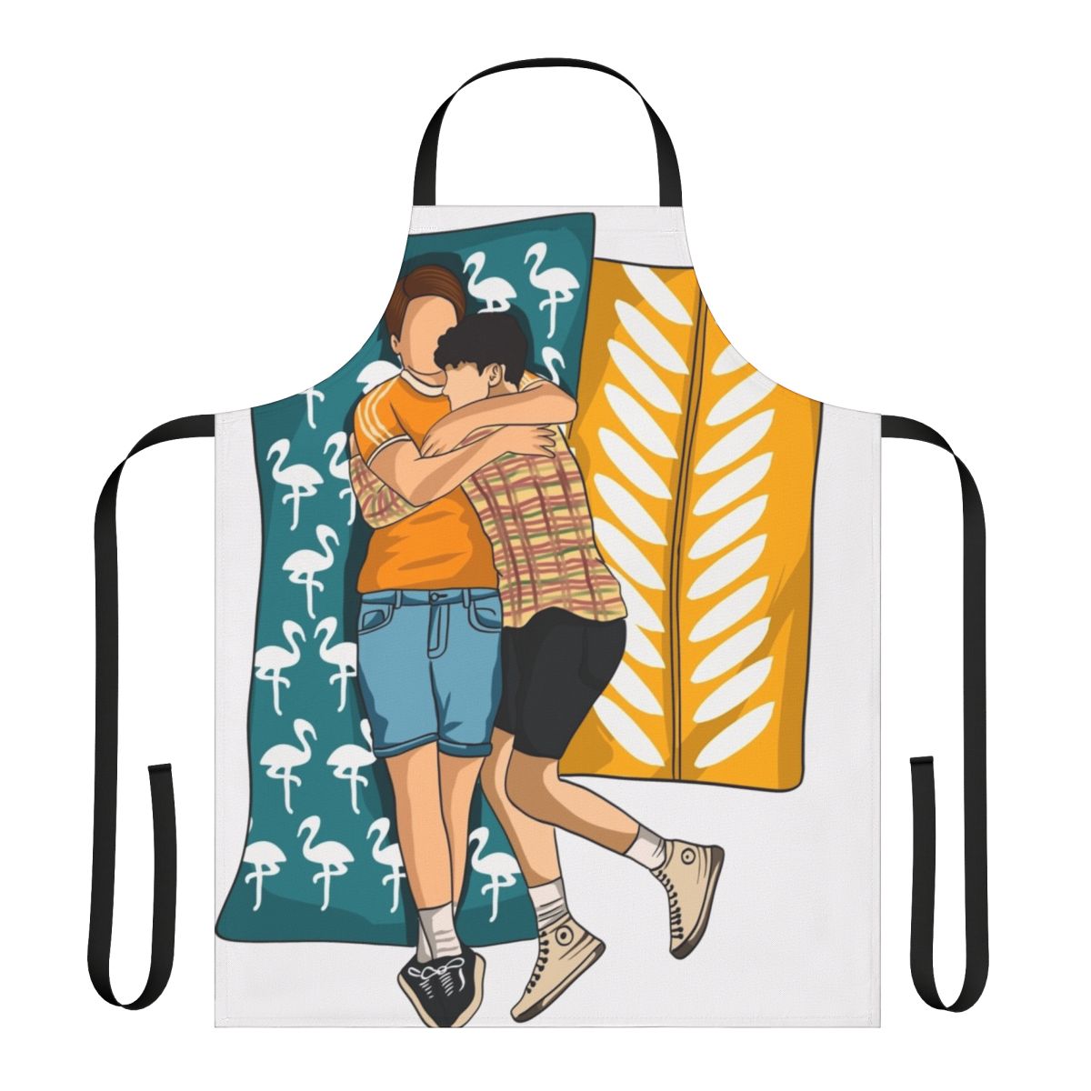 Heartstopper-inspired custom apron featuring Nick Nelson and Charlie Spring
