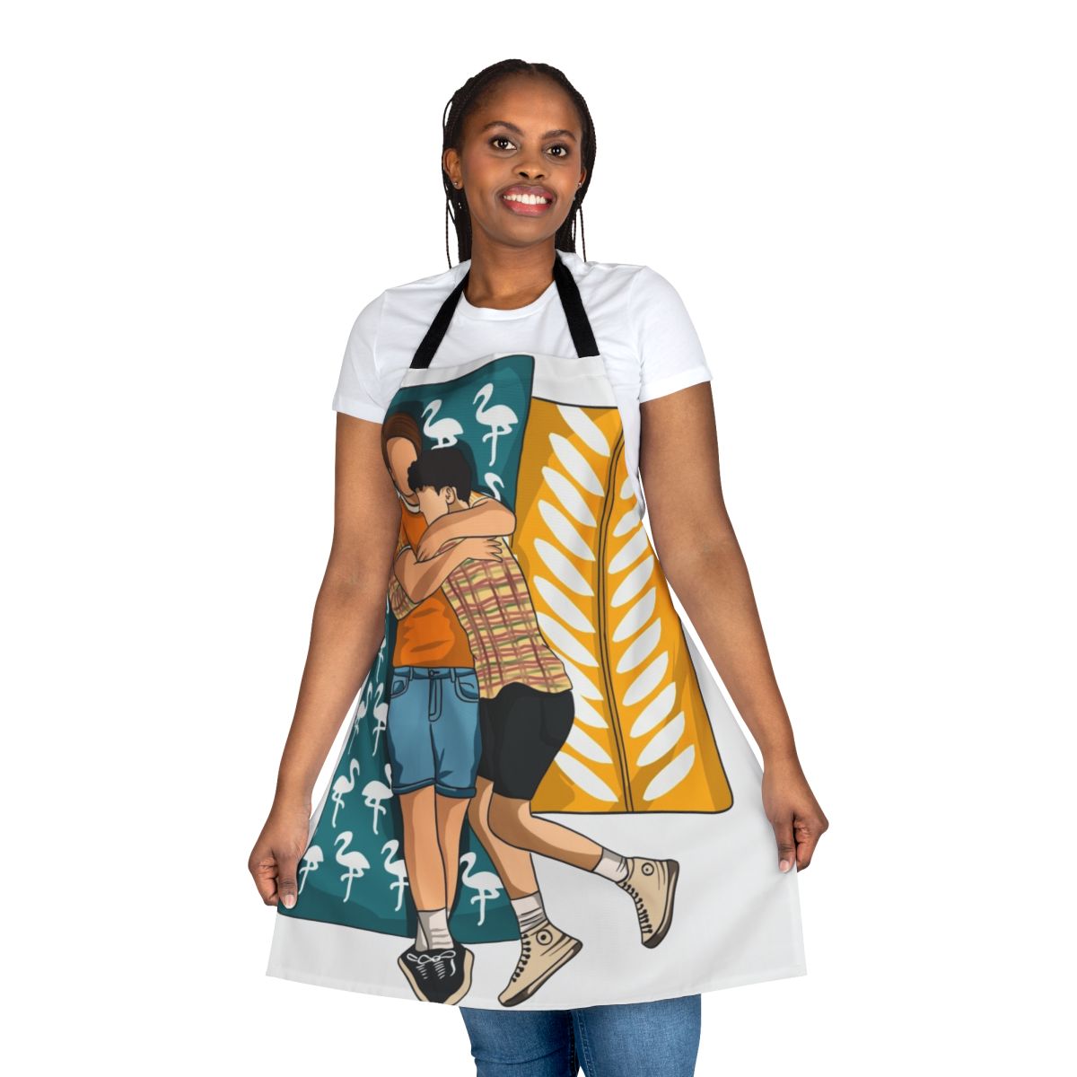 Heartstopper-inspired custom apron featuring Nick Nelson and Charlie Spring