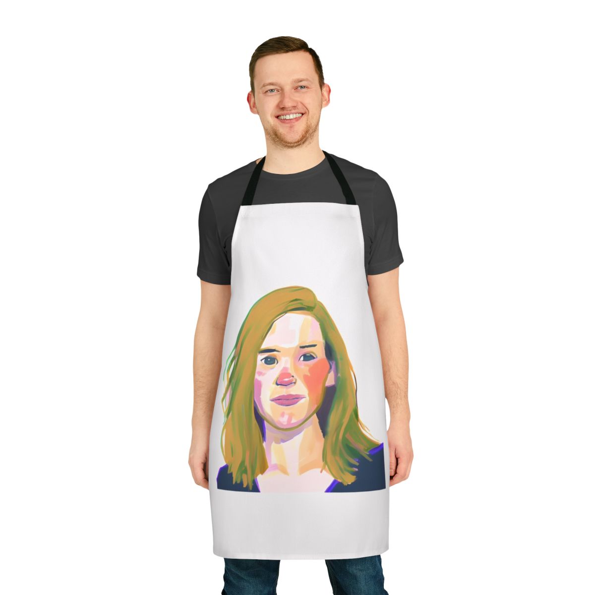 Heartstopper-inspired apron featuring a design of Darcy Olsson, one of the beloved characters from the Netflix series.