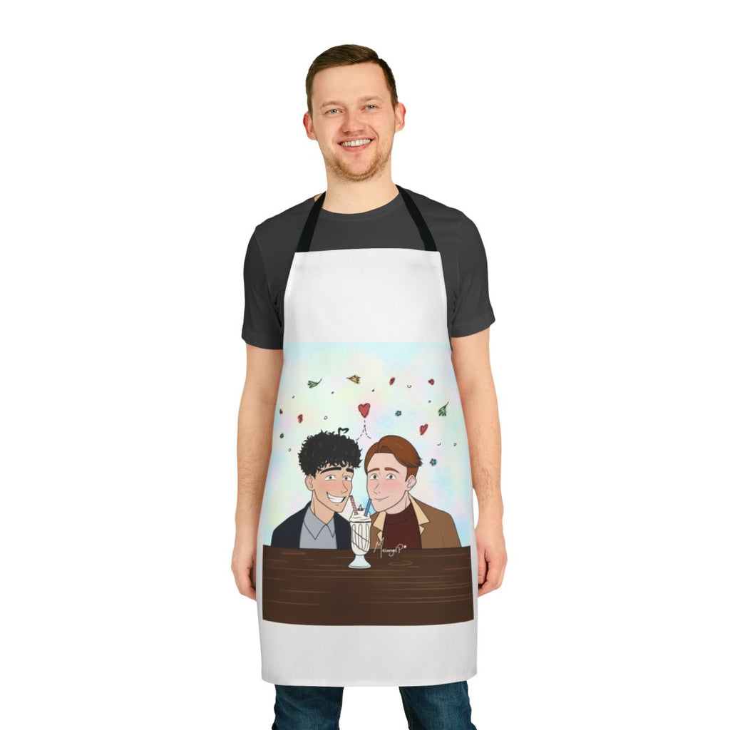 Heartstopper fanart design printed on a high-quality cooking apron
