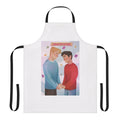 Heartstopper inspired apron featuring the characters Charlie Spring and Nick Nelson