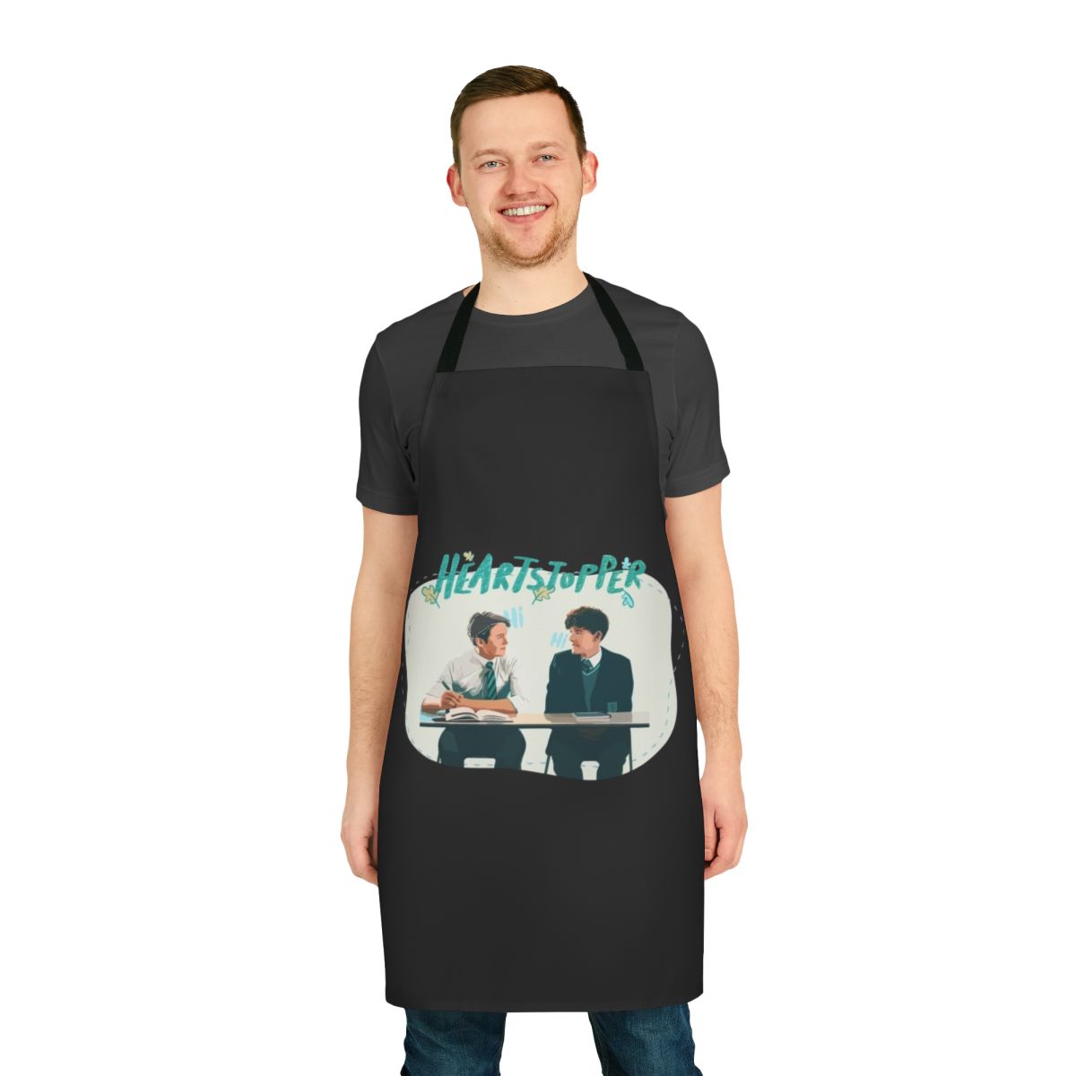 Heartstopper inspired funny apron featuring Heartstopper characters