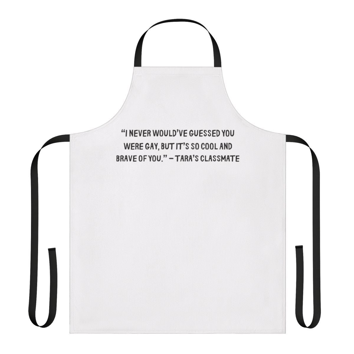 Heartstopper-inspired apron featuring the main characters from the popular LGBTQ+ graphic novel and Netflix series