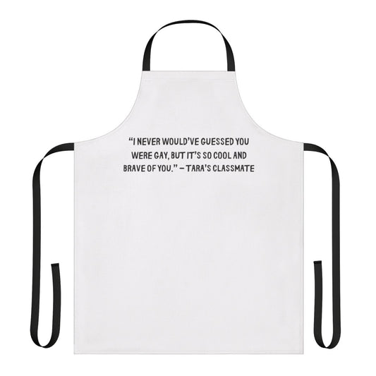 Heartstopper-inspired apron featuring the main characters from the popular LGBTQ+ graphic novel and Netflix series