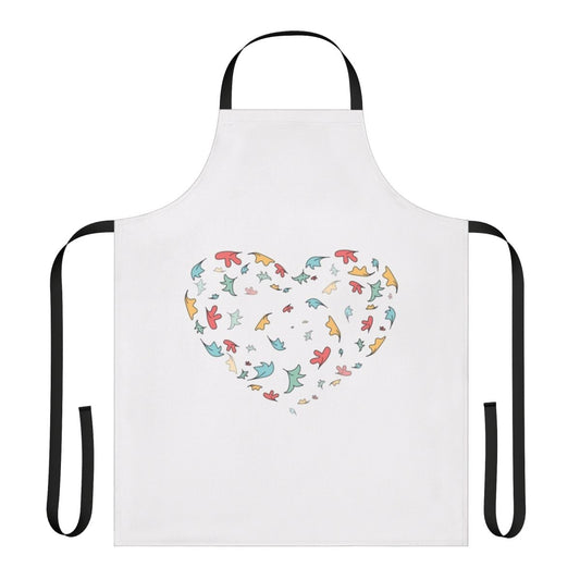Heartstopper-inspired apron featuring a graphic design of leaves