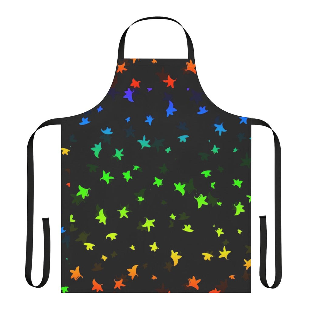 Heartstopper-inspired leaves pattern apron featuring Nick and Charlie