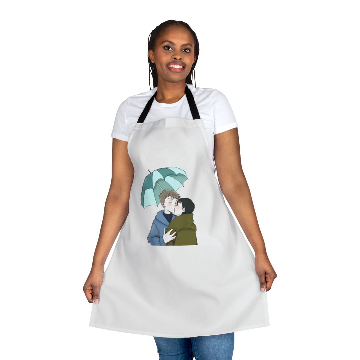 Heartstopper-inspired apron featuring a leaves design, a tribute to the beloved TV show and comic.