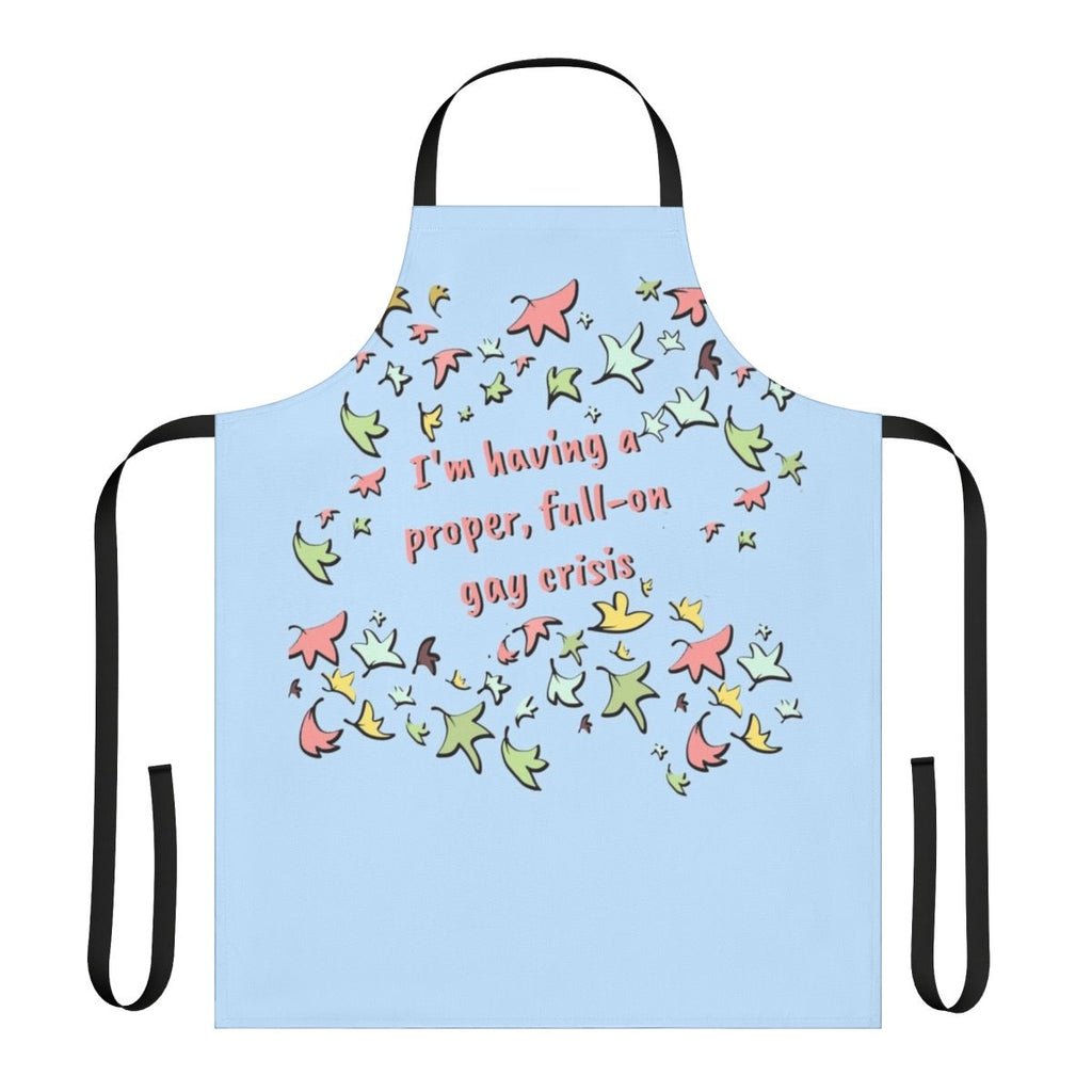 Heartstopper-themed apron featuring a leaves pattern design