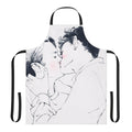Heartstopper-inspired LGBTQ+ apron featuring a kiss between the characters Nick Nelson and Charlie Spring