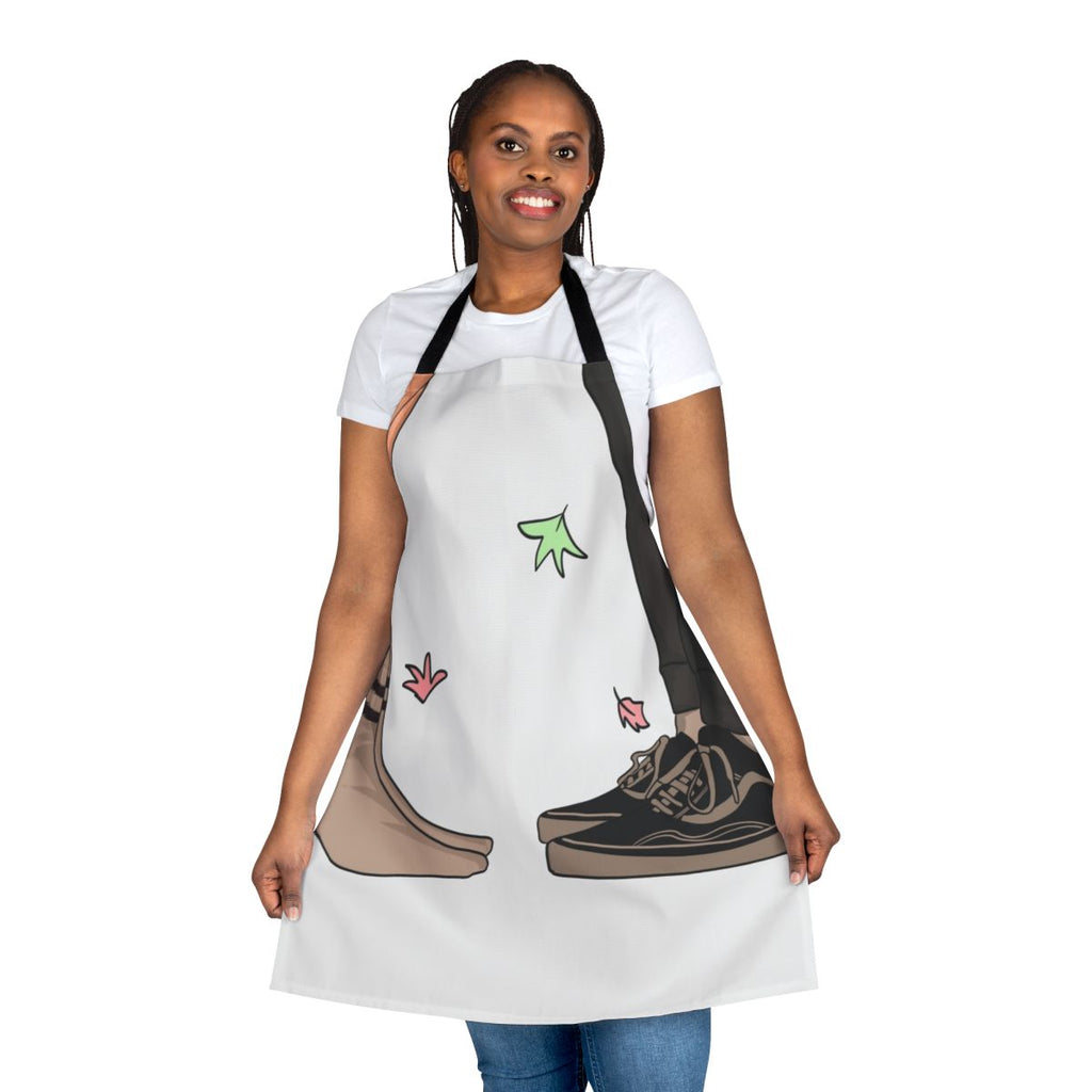 Heartstopper-themed apron featuring the characters Nick Nelson and Charlie Spring