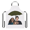 Heartstopper-inspired apron featuring characters Nick, Charlie and Nellie