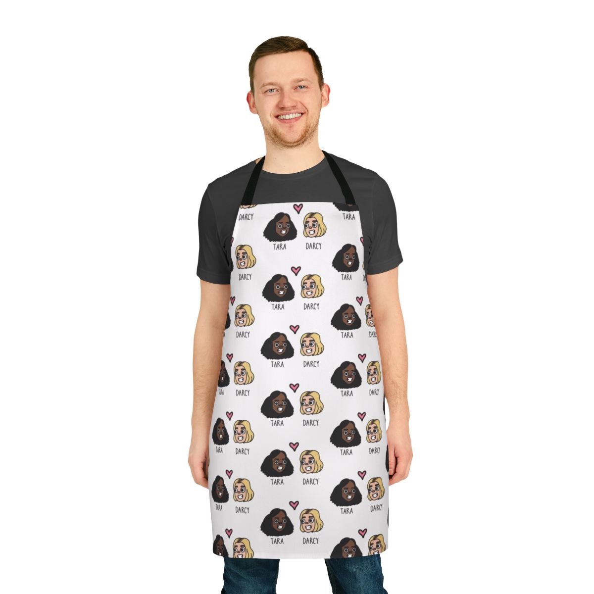 Heartstopper-inspired apron featuring Tara Darcy characters from the Netflix series
