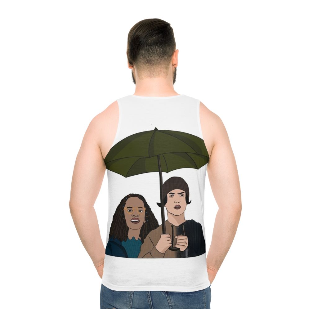 Heartstopper Netflix Unisex Tank Top featuring characters Nick, Charlie, and Nellie