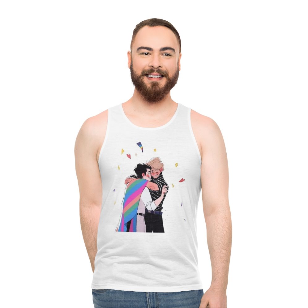 Heartstopper Netflix Nick and Charlie Bisexual Fanart Unisex Tank Top