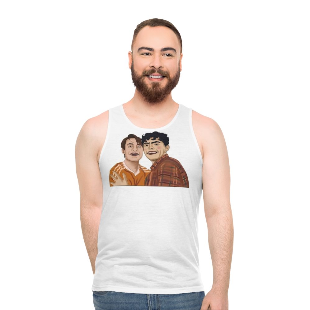 Heartstopper Netflix Nick and Charlie Smiling Unisex Tank Top