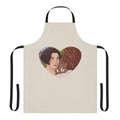 Heartstopper-inspired apron featuring characters Tao Xu and Elle Argent