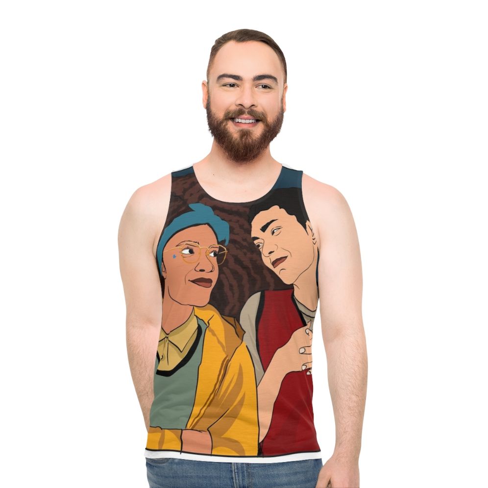Heartstopper Unisex Tank Top with Charlie and Nick Artwork