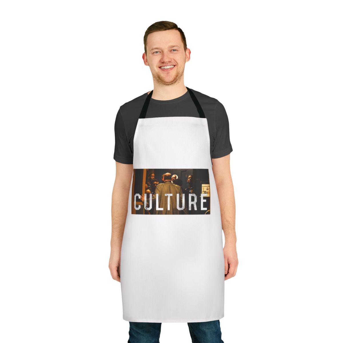 Heat Inspired Culture Kitchen Apron featuring miami heat imagery and branding