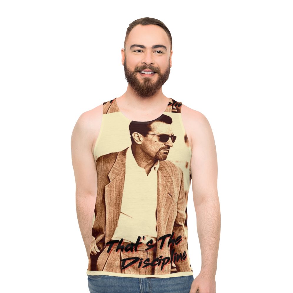 Unisex tank top with iconic portrait of Robert De Niro and Al Pacino from the movie 'Heat'