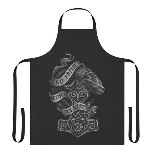 Heathen apron with Norse symbols like Mjolnir, Thor's hammer, and Odin's ravens