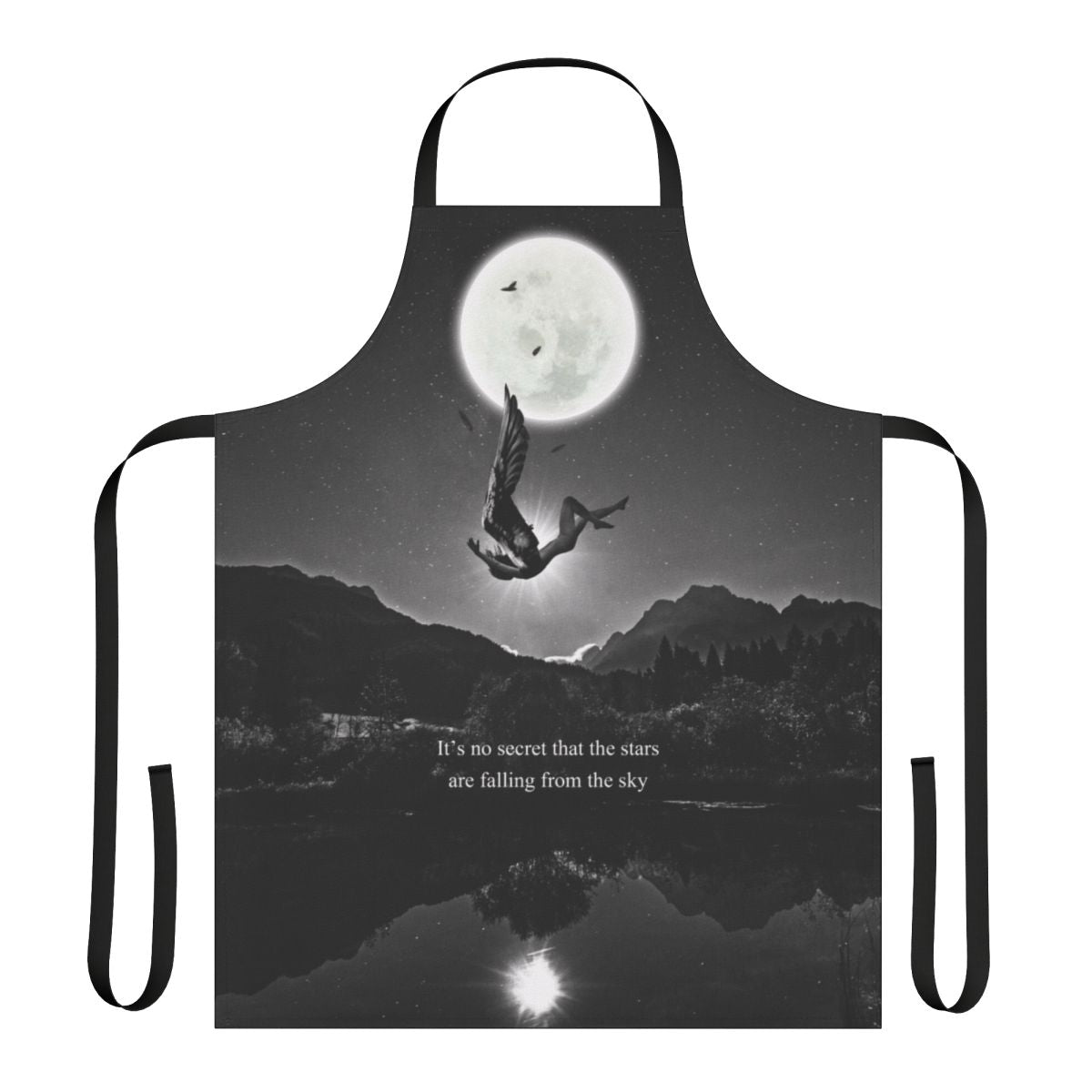 U2 inspired apron featuring a fallen angel design