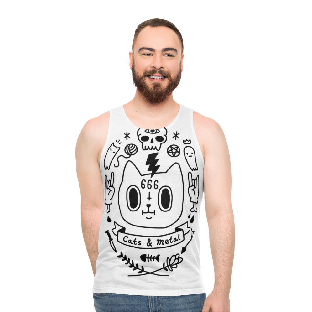 Heavy Metal Cats Unisex Tank Top