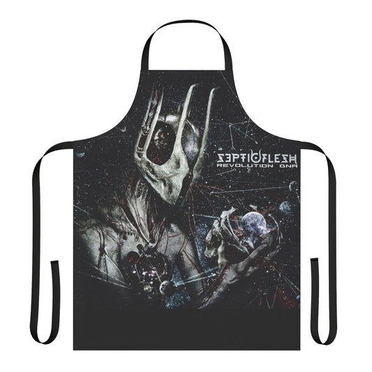 Black and gray apron featuring the logo and name of the heavy metal band Septicflesh