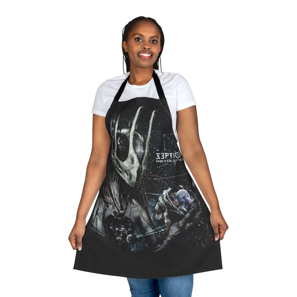 Black and gray apron featuring the logo and name of the heavy metal band Septicflesh