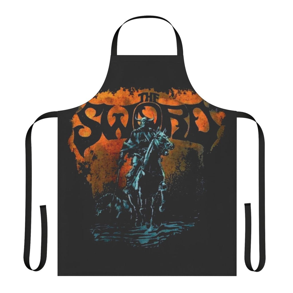 Heavy metal apron featuring the Sword band logo and design