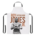 Heavyweight boxing inspired apron with Roy Jones Jr. inspired typography and black and white design