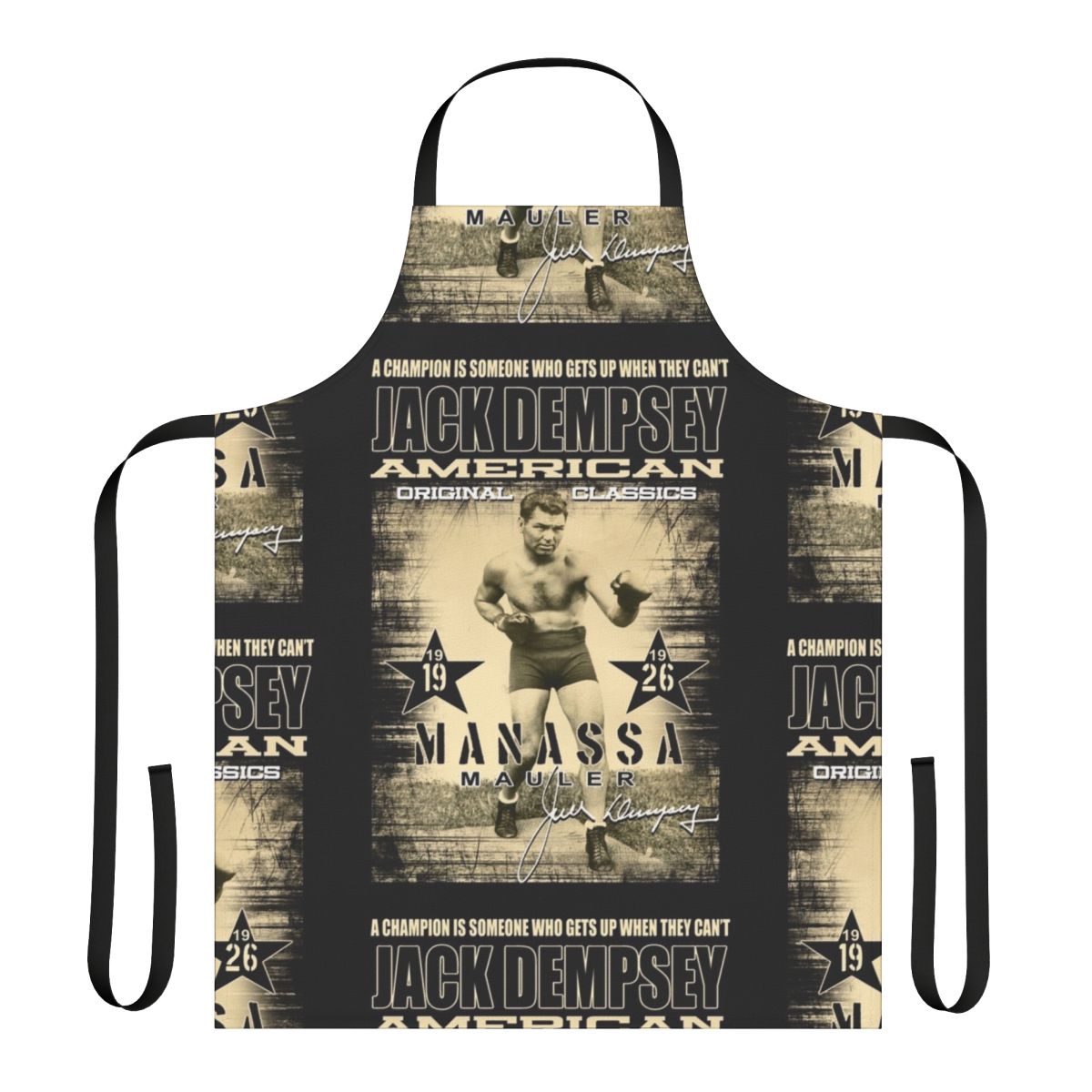 Heavyweight Champion Vintage Boxing Apron featuring Jack Dempsey