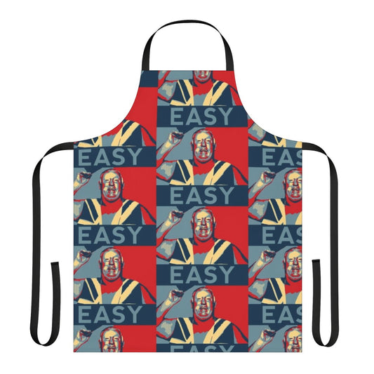 Heavyweight wrestling-inspired apron with classic 70s and 80s British wrestling icons and imagery