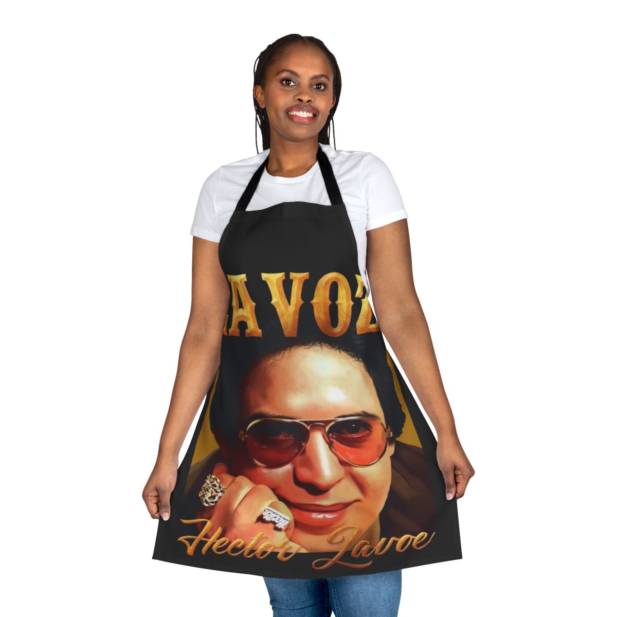 Apron featuring an image of Hector Lavoe, a legendary Puerto Rican salsa singer