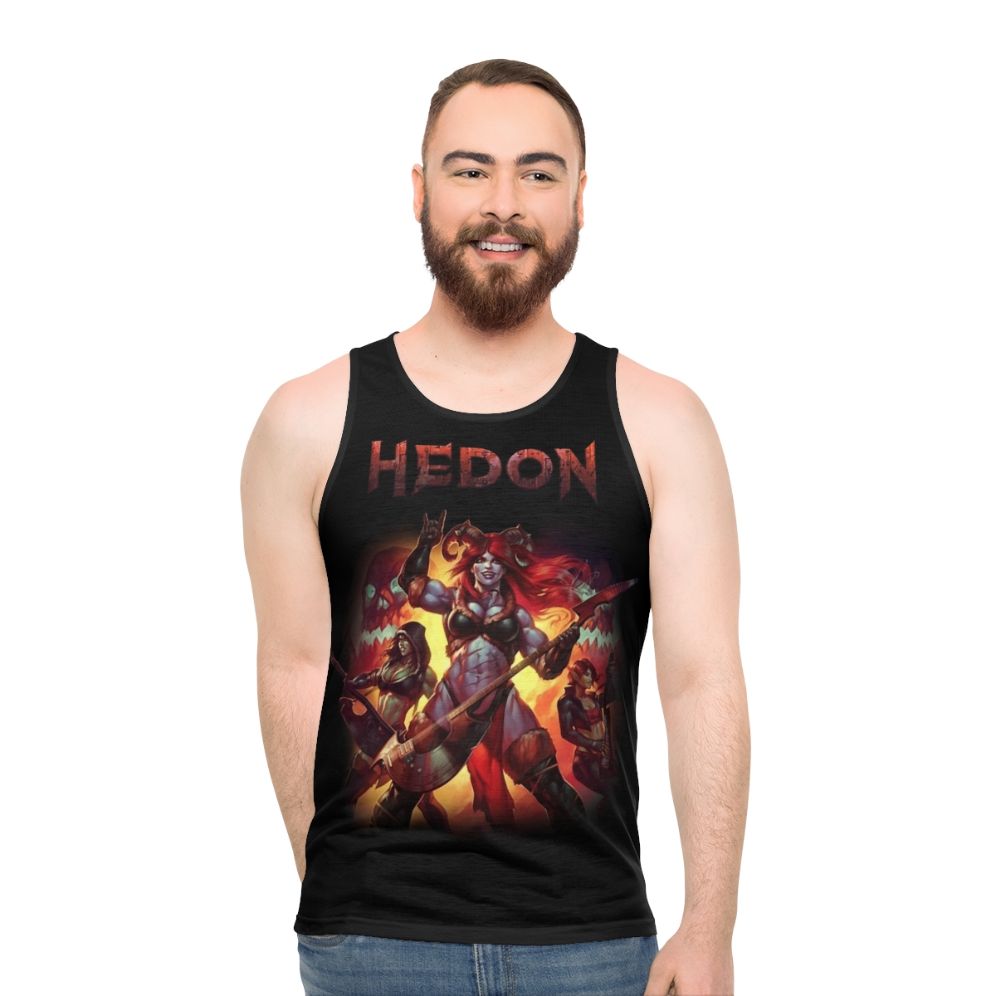 Hedon album cover art unisex tank top